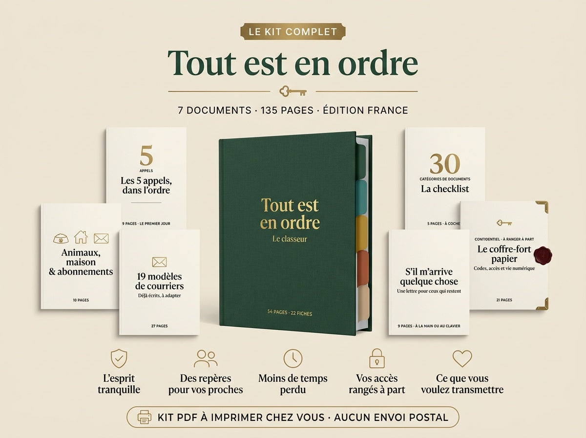 Le kit Tout est en ordre